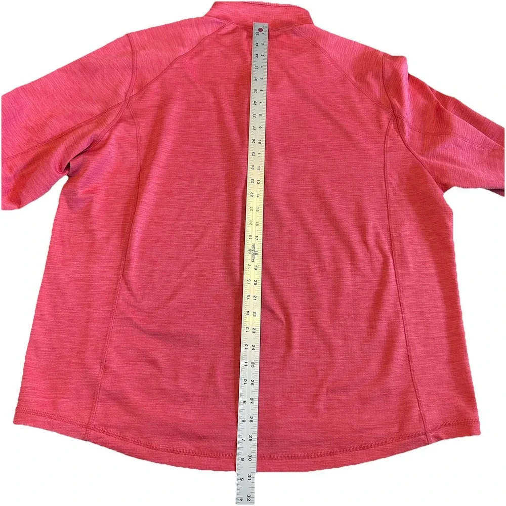 Vineyard Vines Performance Men 2XL Long Sleeve Quarter 1/4 Zip Pullover Pink Red